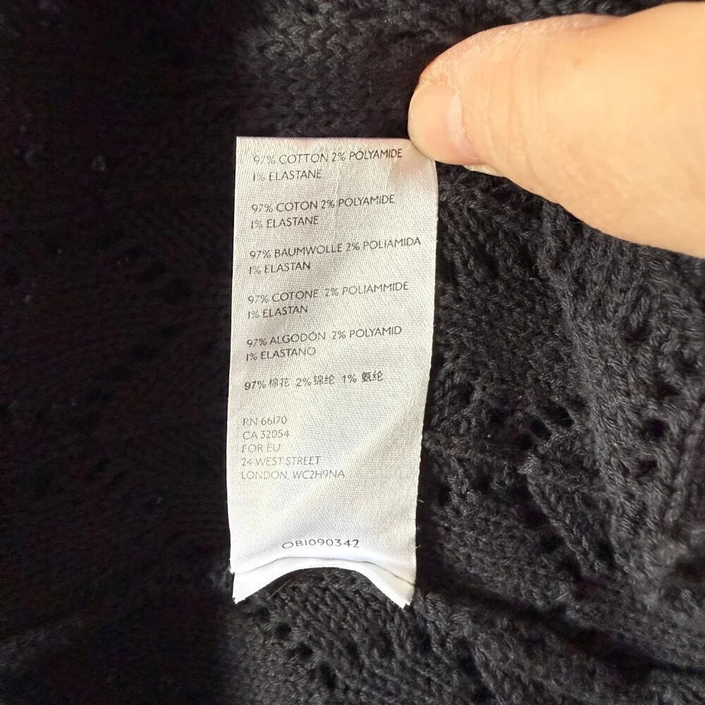 Women's L Free People Bari Knit Column Black Maxi Skirt